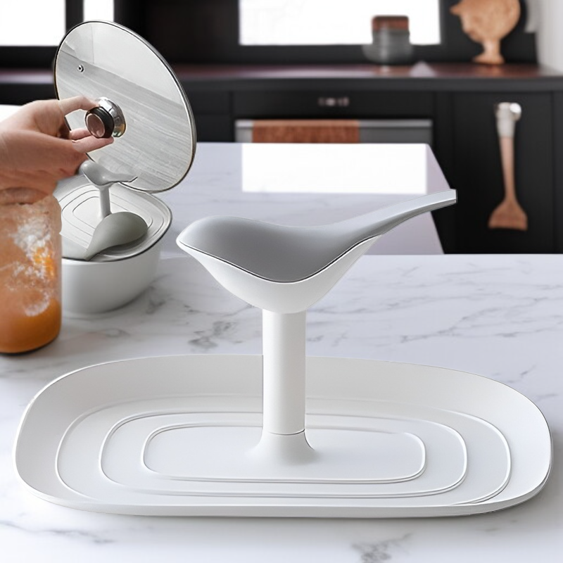 Tabletop Pot Lid Holder with Cute Bird Design
