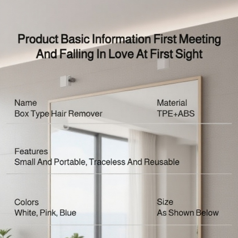 Household portable hair remover boxed roller stickers