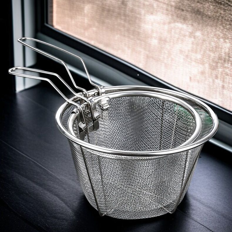 家庭用折りたたみ式油切りネットステンレス多機能餃子道具 キッチンメッシュふるい油切りメッシュ