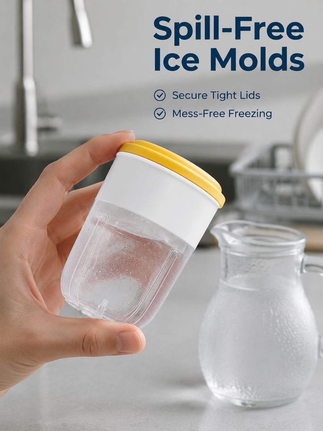Home Shaved Ice Machine Ice Box Home Home Sealed Ice Without Spilling NonSlip Foot Pads