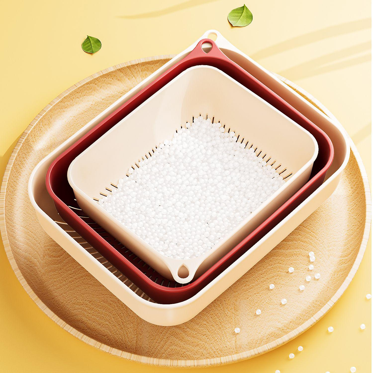 Juego de tres coladores y tazones de cocina Yimu Pinchuan para lavar y escurrir verduras