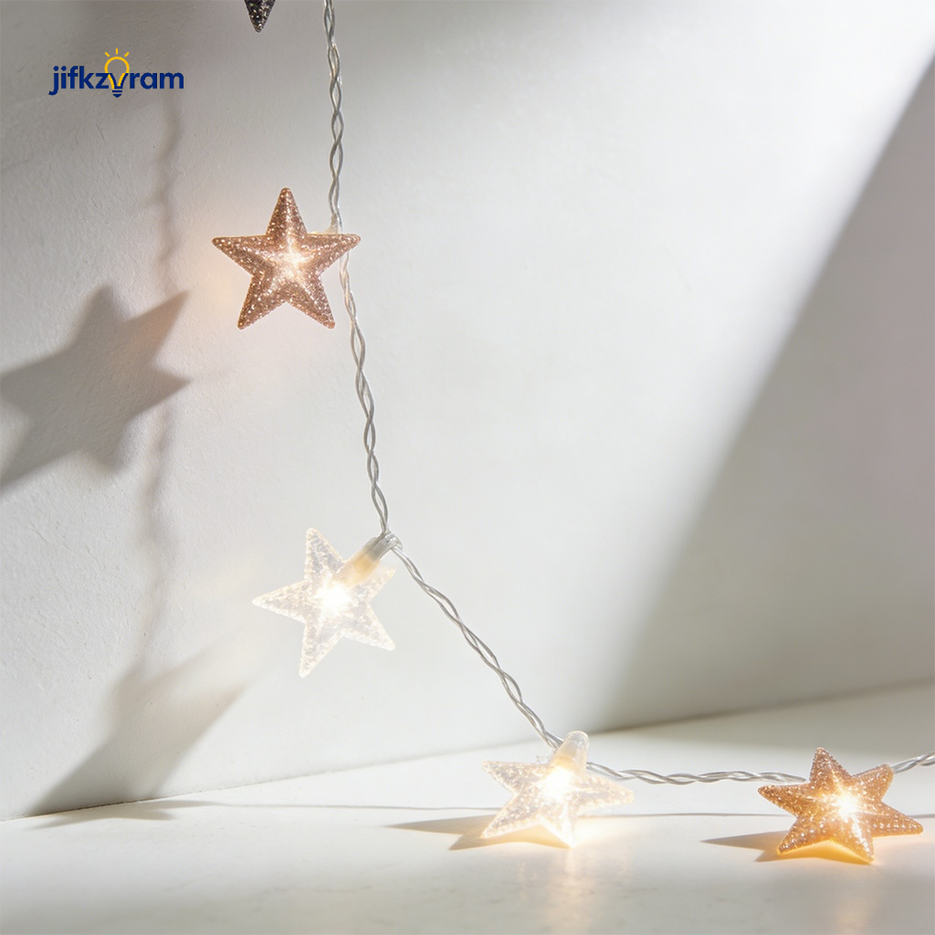 Luces de cadena con estrellas iluminadas para decoración