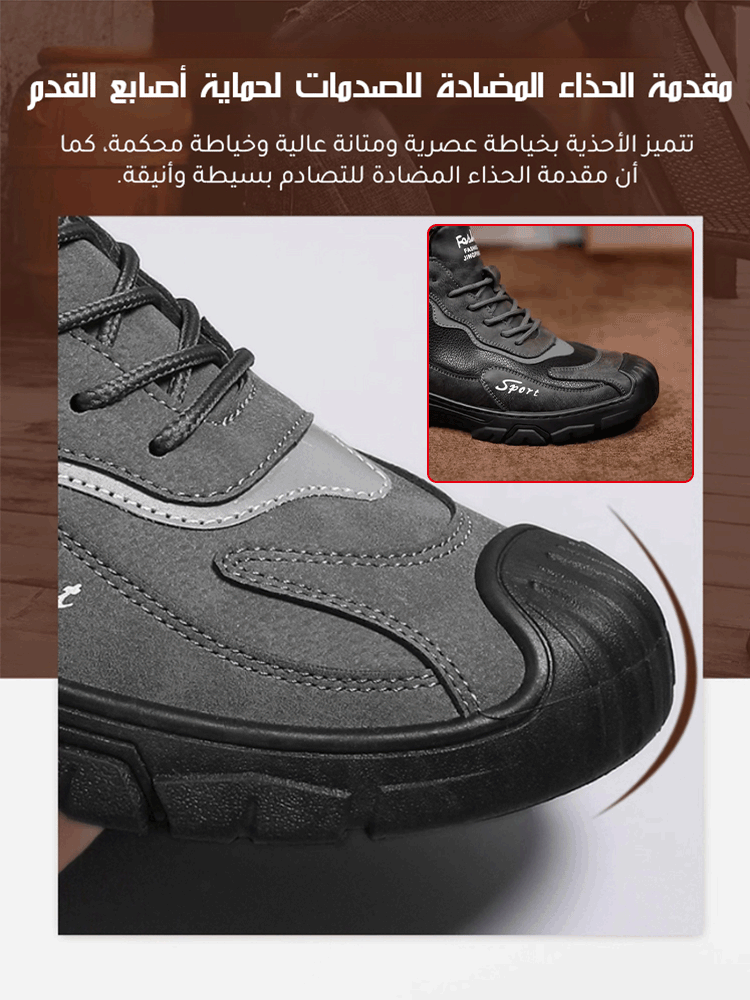 【مريح ودافئ】 حذاء كاجوال وسيم مع بطانة فرو سميك ونعل ناعم مضاد للانزلاق