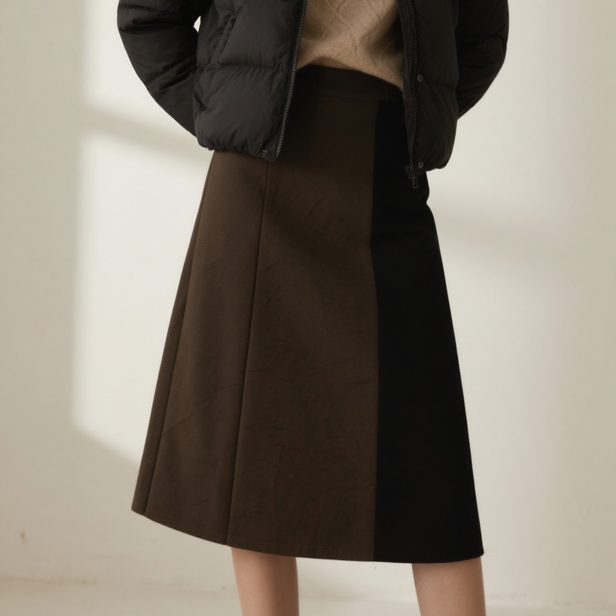 여자 겨울용 도톰 중간길이 치마