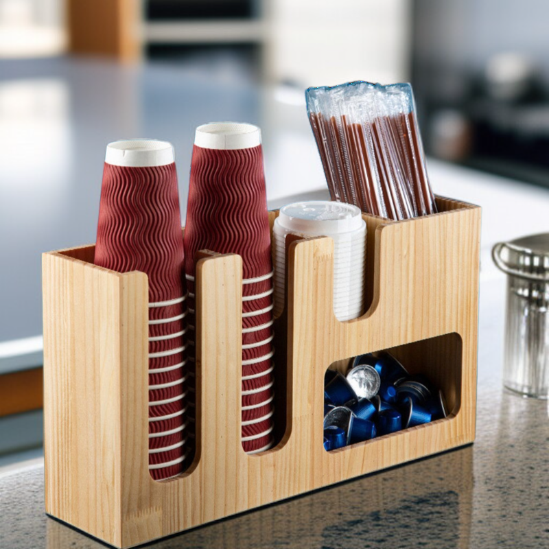 ที่วางแก้วกระดาษอเนกประสงค์ และกล่องจัดเก็บ สำหรับเคาน์เตอร์ร้านค้า