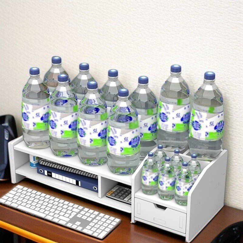 オフィスコンピュータブースターシェルフデスクトップコンピュータブースターモニタースタンド引き出し収納