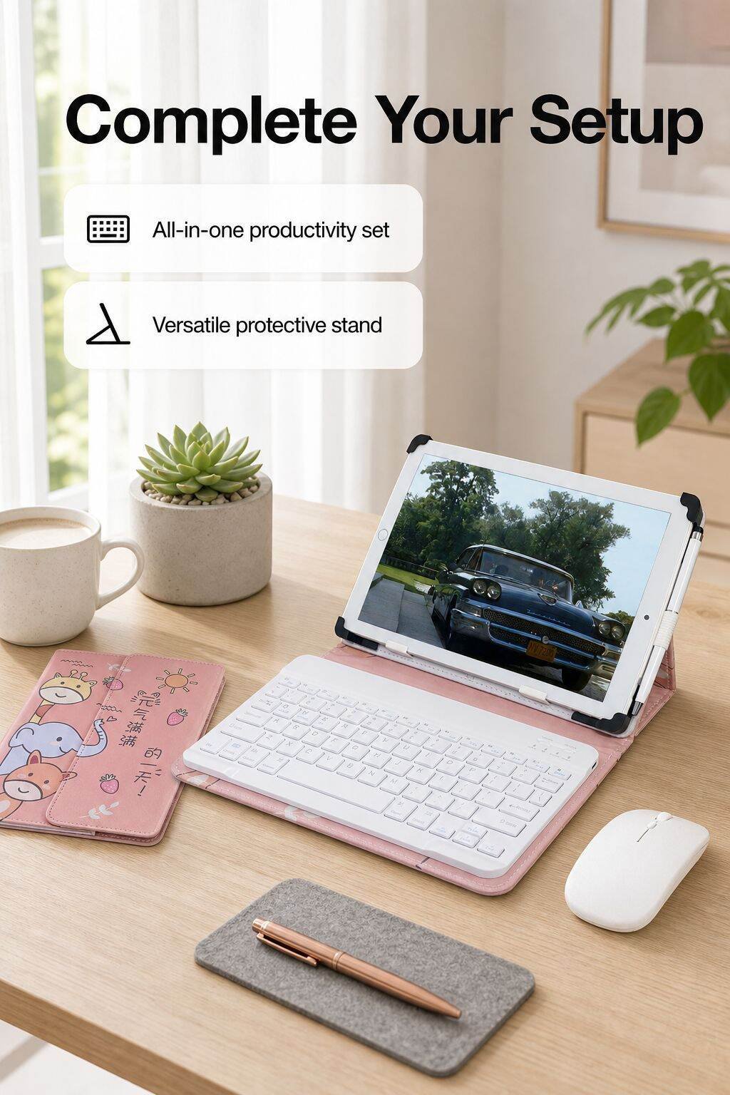 Universal Bluetooth Keyboard and Mouse Set for Phones and Tablets