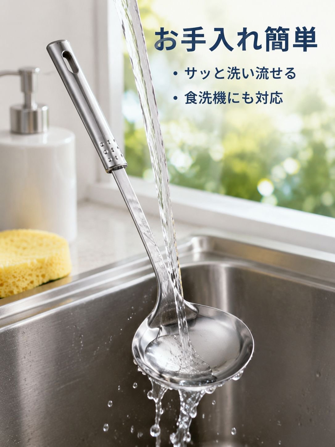 厚みのあるステンレス製キッチン用品5点セット