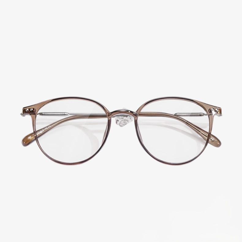 Große, braune Anti-Blaulicht-Brille ohne Rezept für Damen