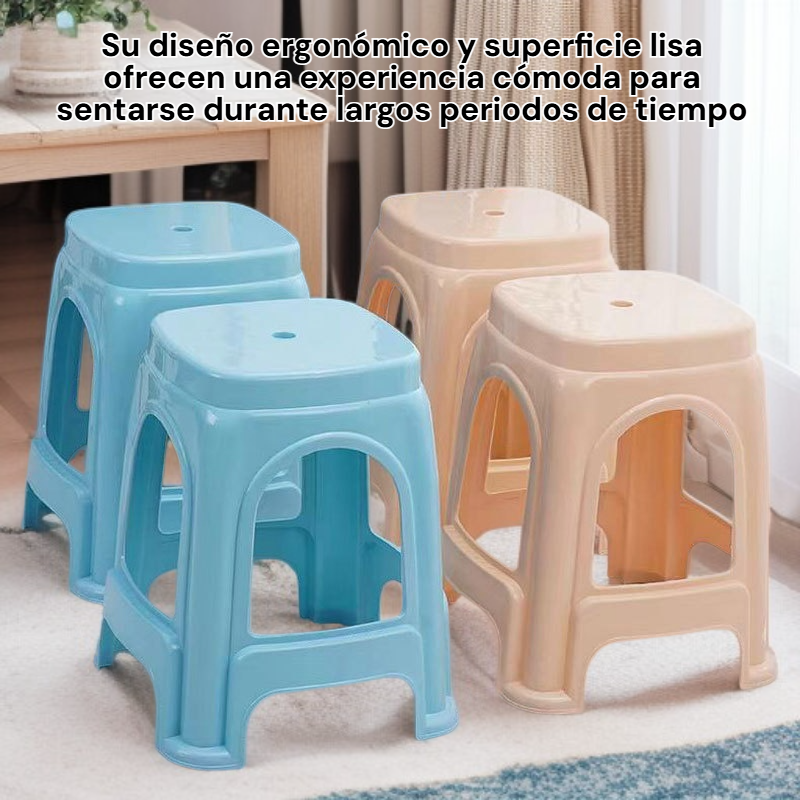 Silla cuadrada de plástico grueso para adultos