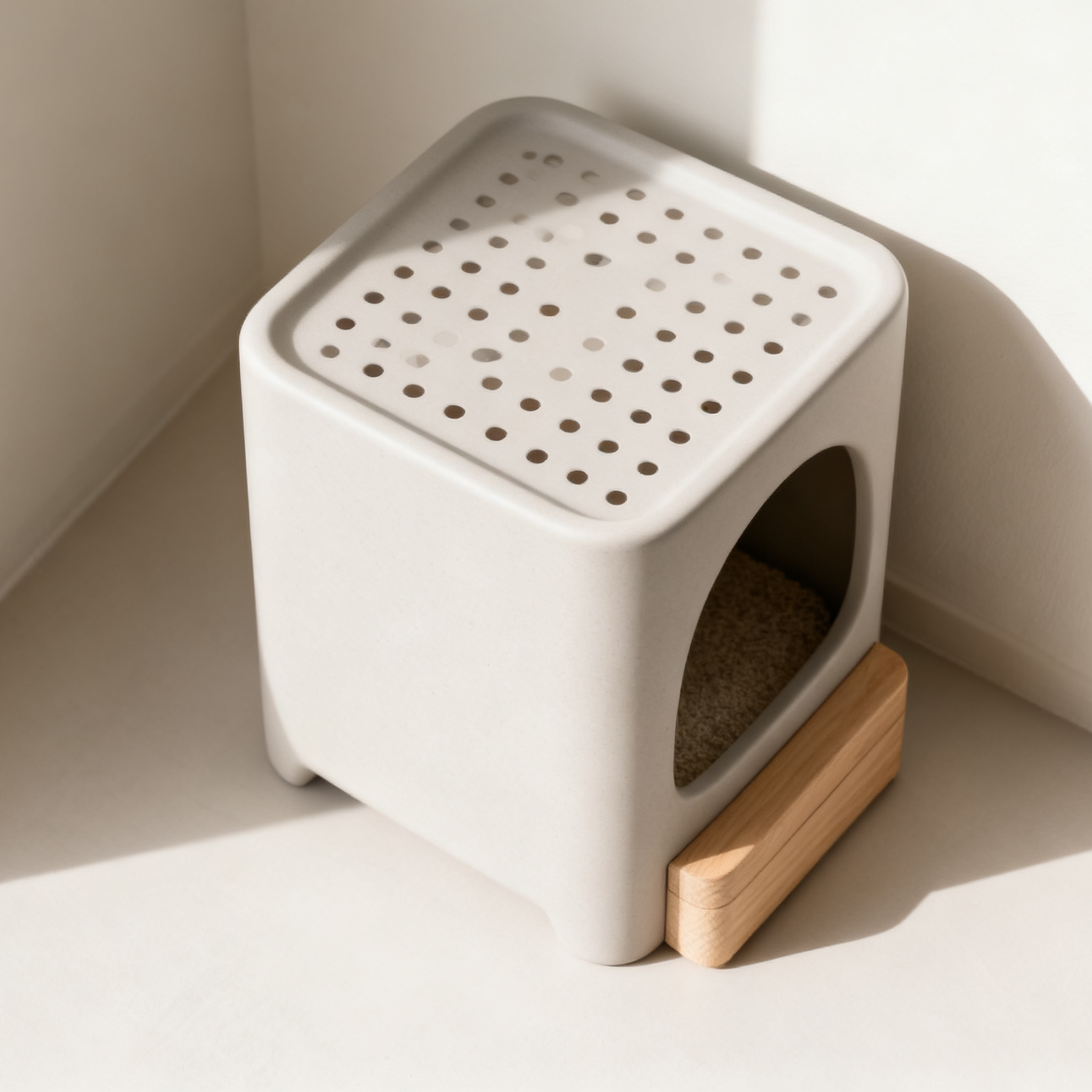 미니멀 수지 고양이 화장실