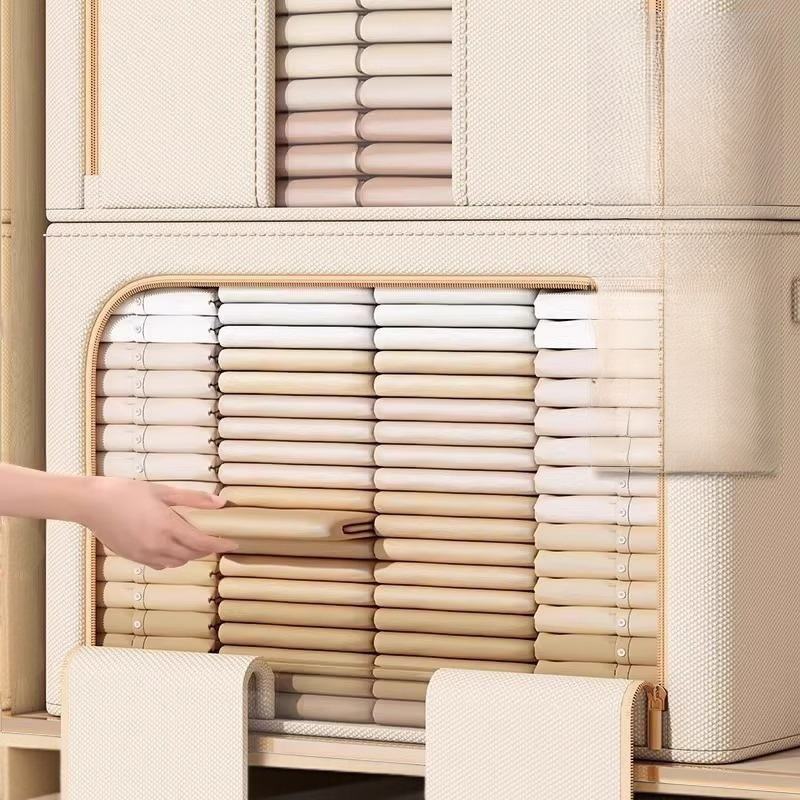 Organizador doméstico multifuncional para prendas y mantas, caja de almacenamiento para dormitorio