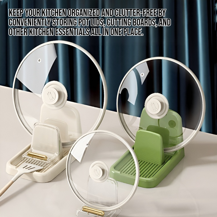 Kitchen multifunctional pot lid storage rack