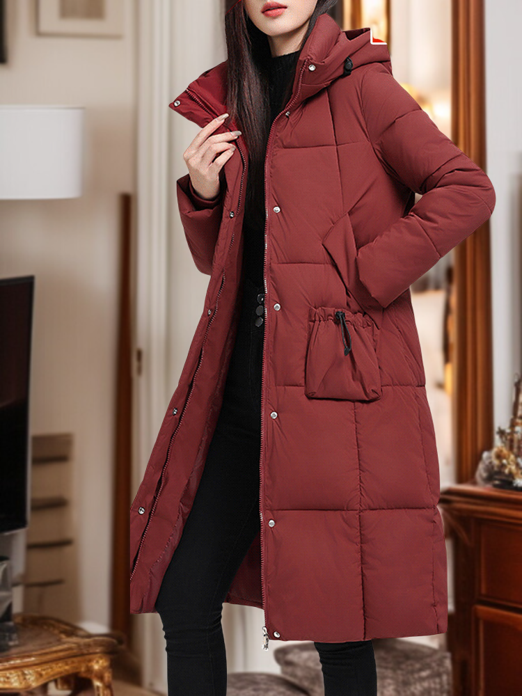 캐주얼 후드 롱패딩