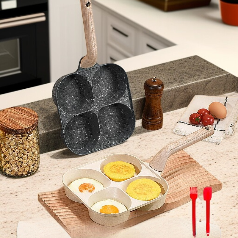 مقلاة إفطار غير لاصقة لتحضير البرغر والبيض، أداة منزلية متعددة الوظائف