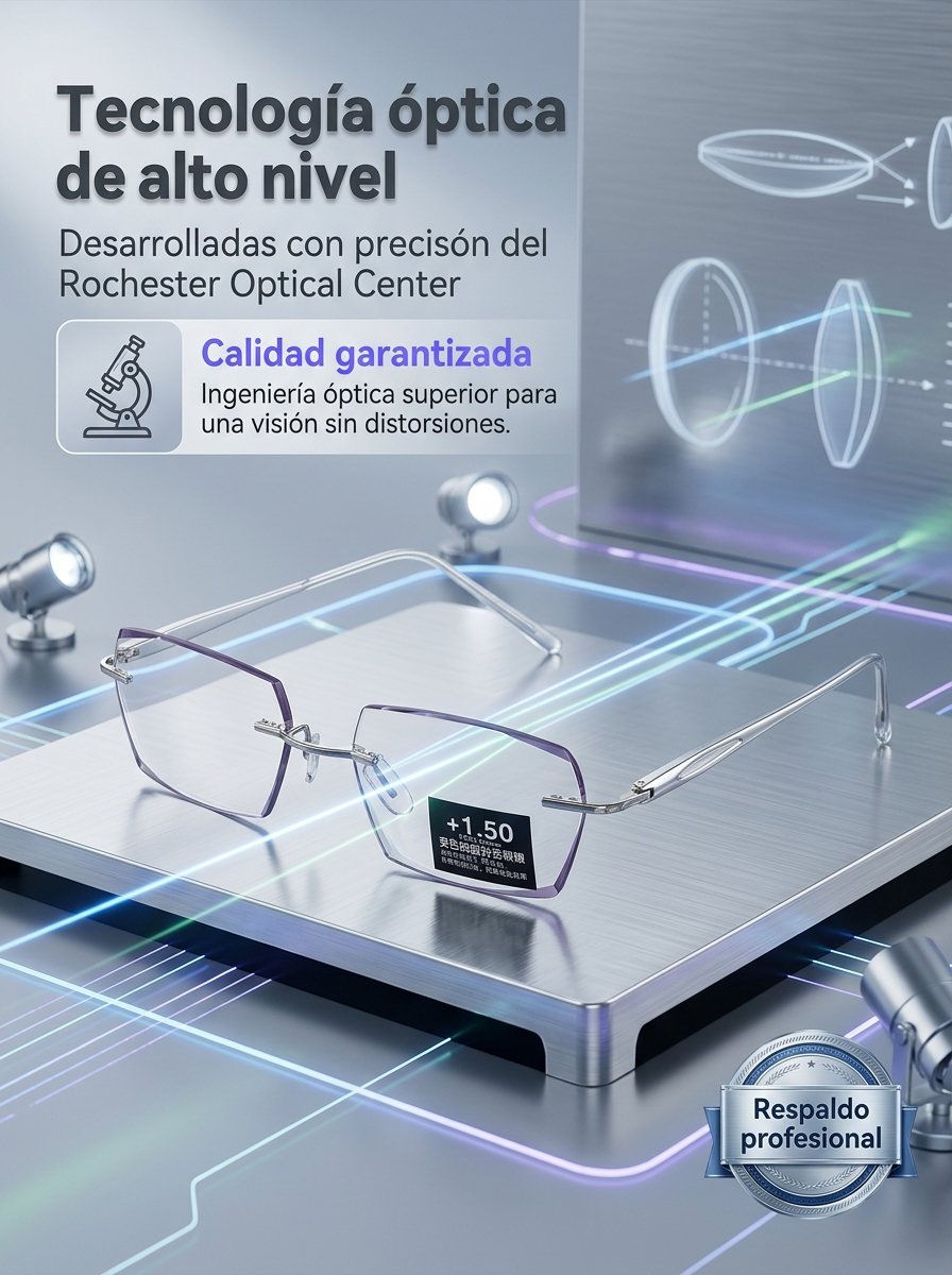 Lentes de titanio autoenfoque 0.1s: Ve cerca, lejos y cambian a lentes de sol.