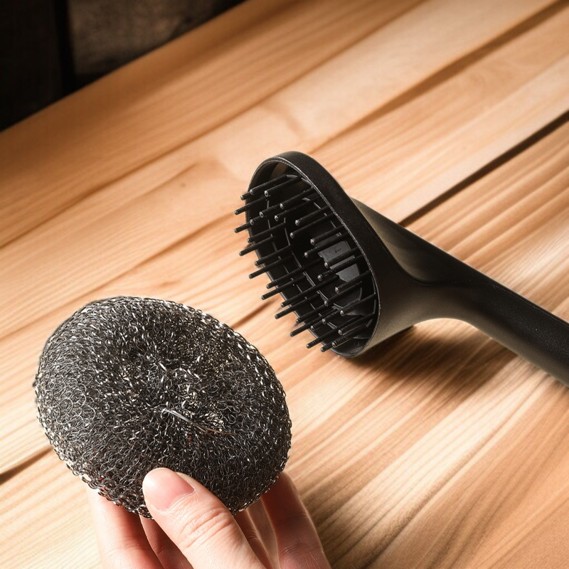 가정용 스텐 식기세척솔 손잡이 교체 가능 실밥이 빠지지 않는 하트 주방솔 청소볼 설거지볼