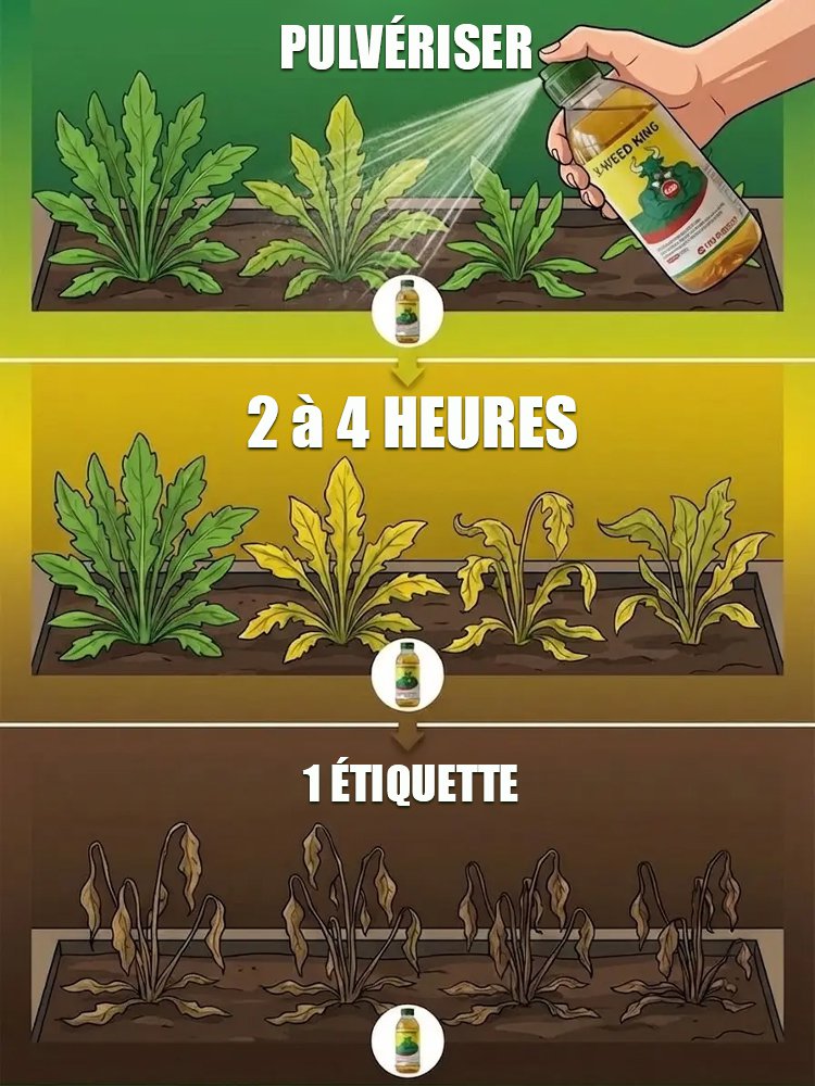 Désherbant Ultra-Concentré |Formule Française | Efficacité 5 Ans | Certifié EFSA ️