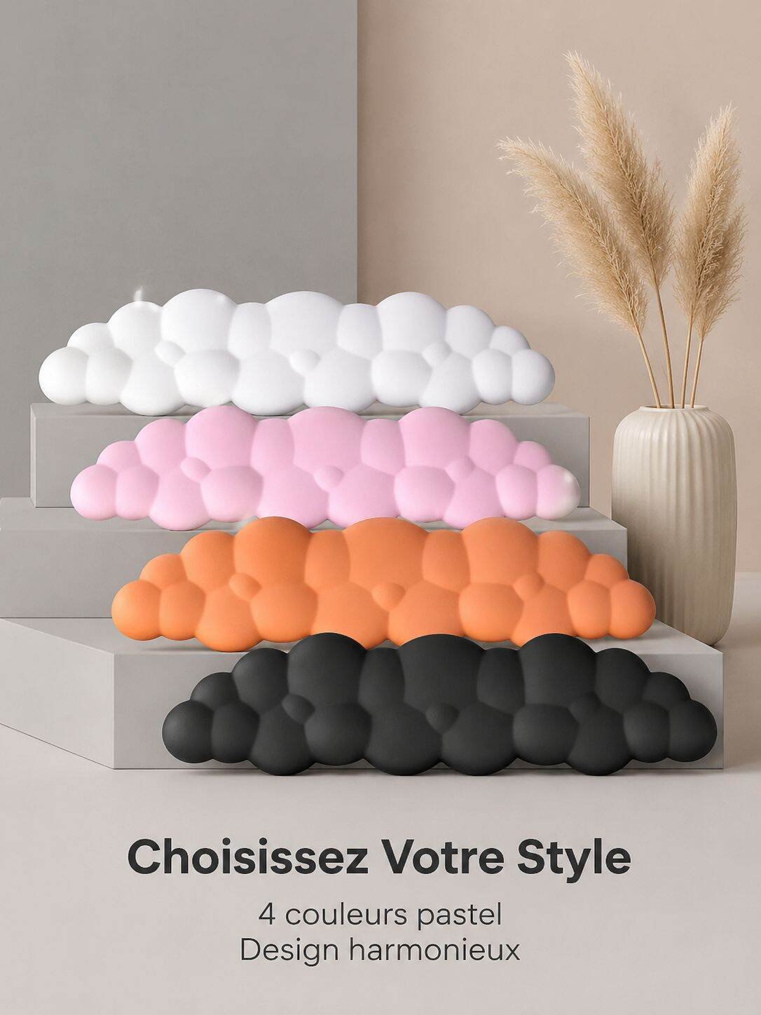 Repos-poignet clavier en forme de nuage