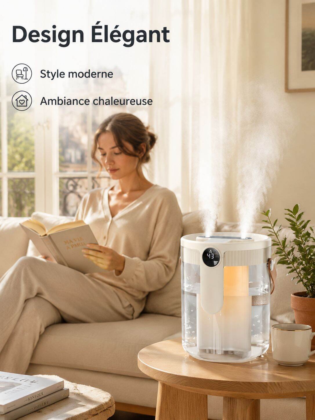 Humidificateur à double buse, grand volume de brume