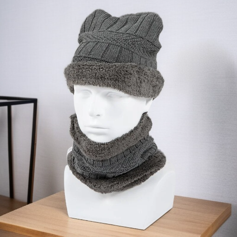  따뜻한 면 모자 세트 