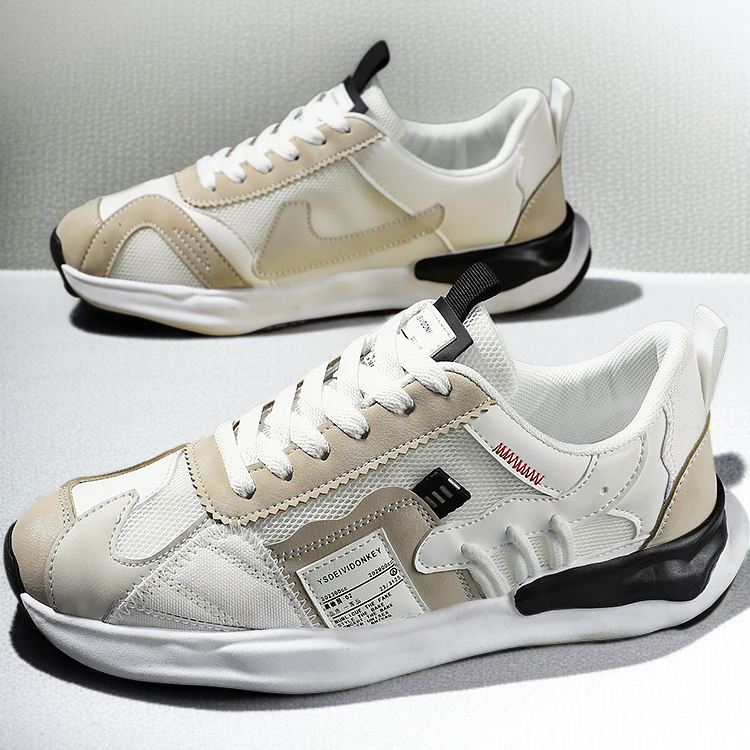 남성 봄 운동화 통굽 러닝화 통풍 아빠 운동화 스니커즈 운동화 메쉬 남성화 미끄럼 방지 운동화