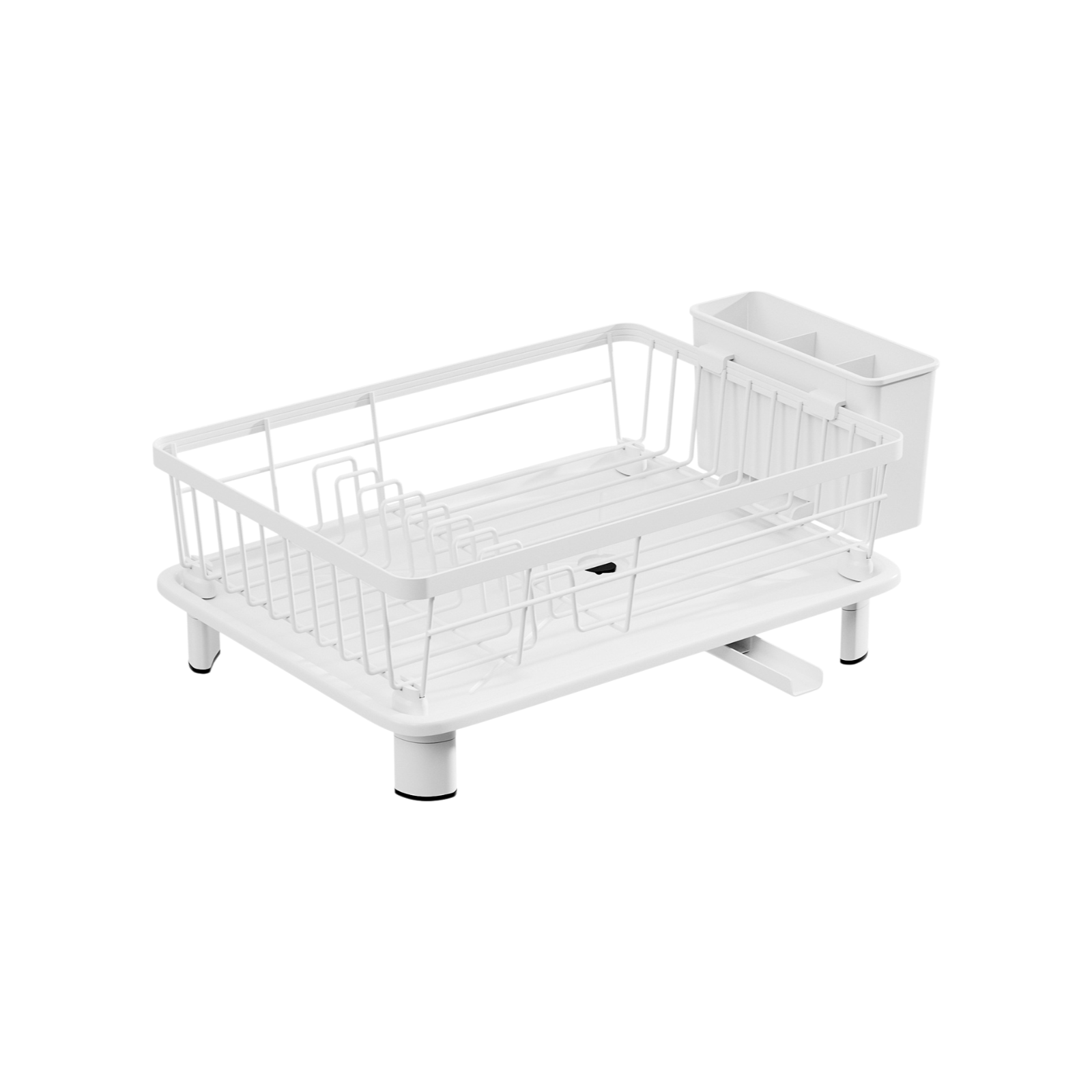 Kompakter Besteckabtropfer und -organizer