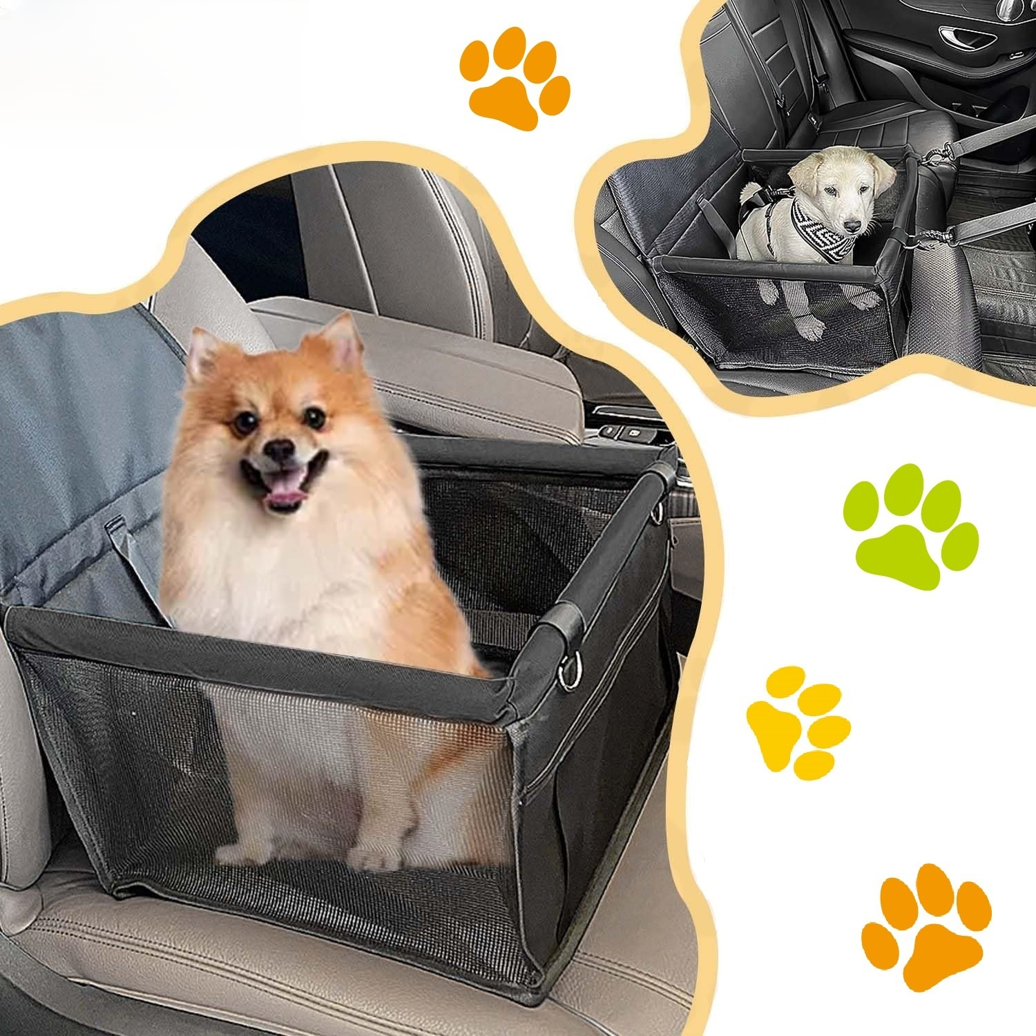 車の後部座席用ペットバッグ