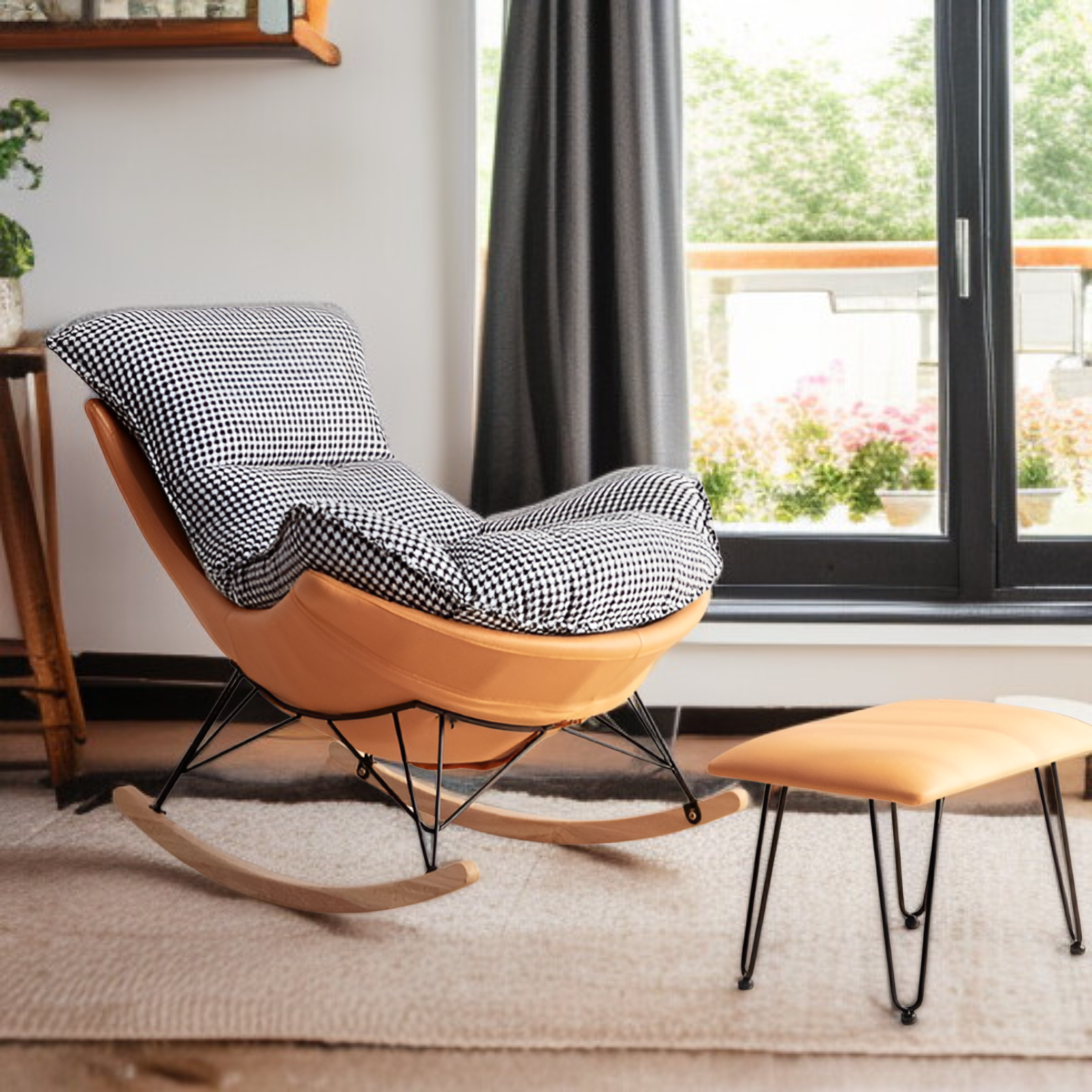 バルコニー家庭用リクライニングレジャーシングルソファチェア