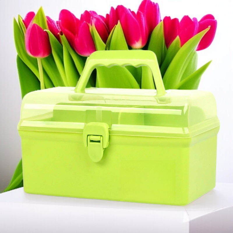 Plastic Double Layer Medicine Box for Home Use
