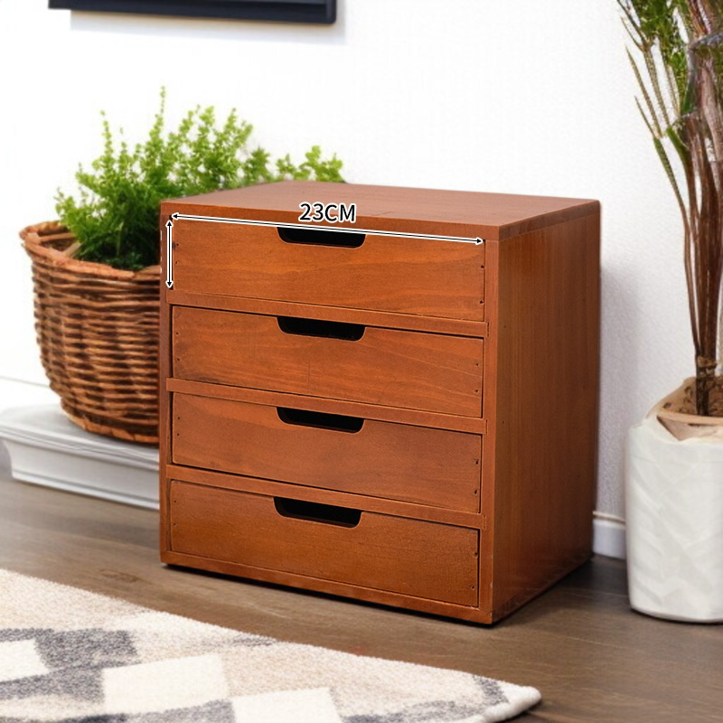 탁상 위에 놓인 다단 수납 서랍형 사물함