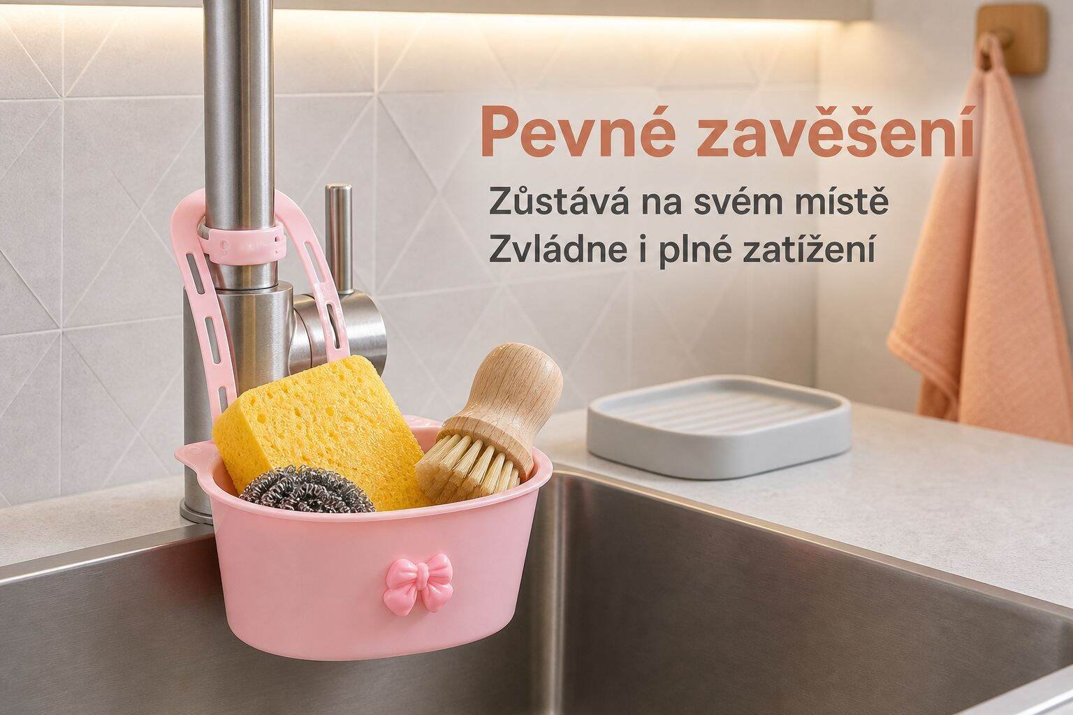 Snadná instalace závěsného odkapávače na dřez