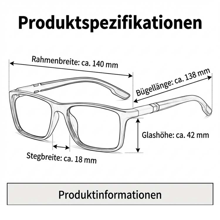 Intelligente Lesebrille mit Bifokal-HD und Blaulichtfilter zum Augenschutz