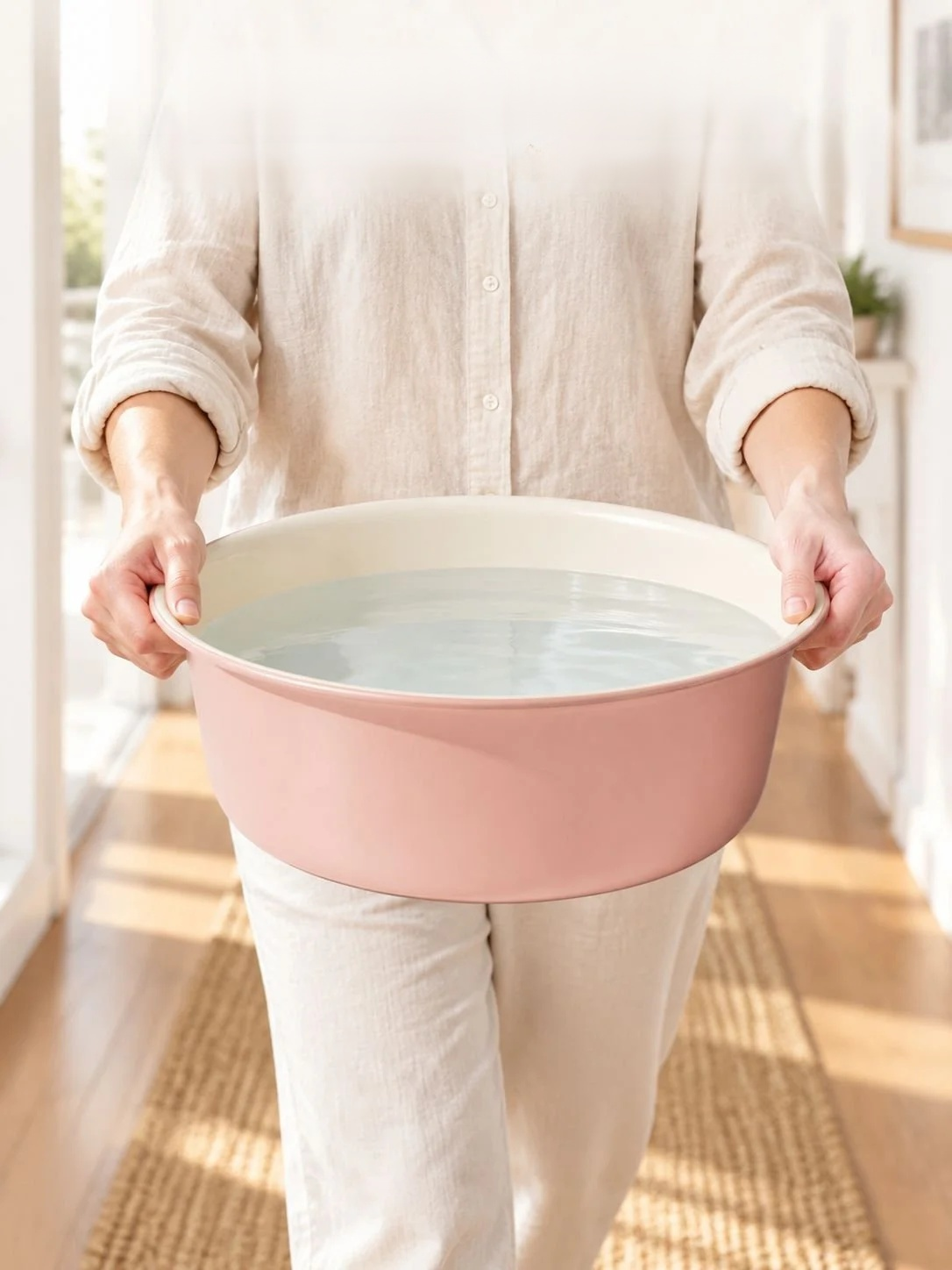 Easy-to-clean surface on durable home wash basin