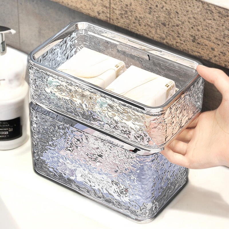 Caja de pañuelos fácil de instalar en la pared del baño