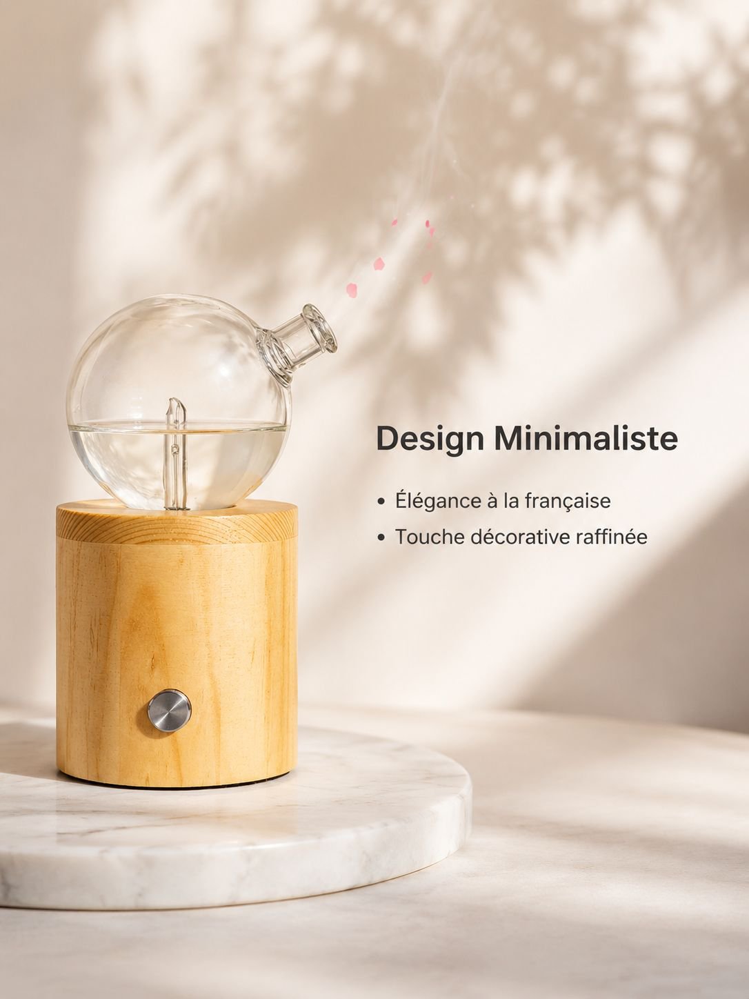 Diffuseur d'huiles essentielles en bois massif sans eau