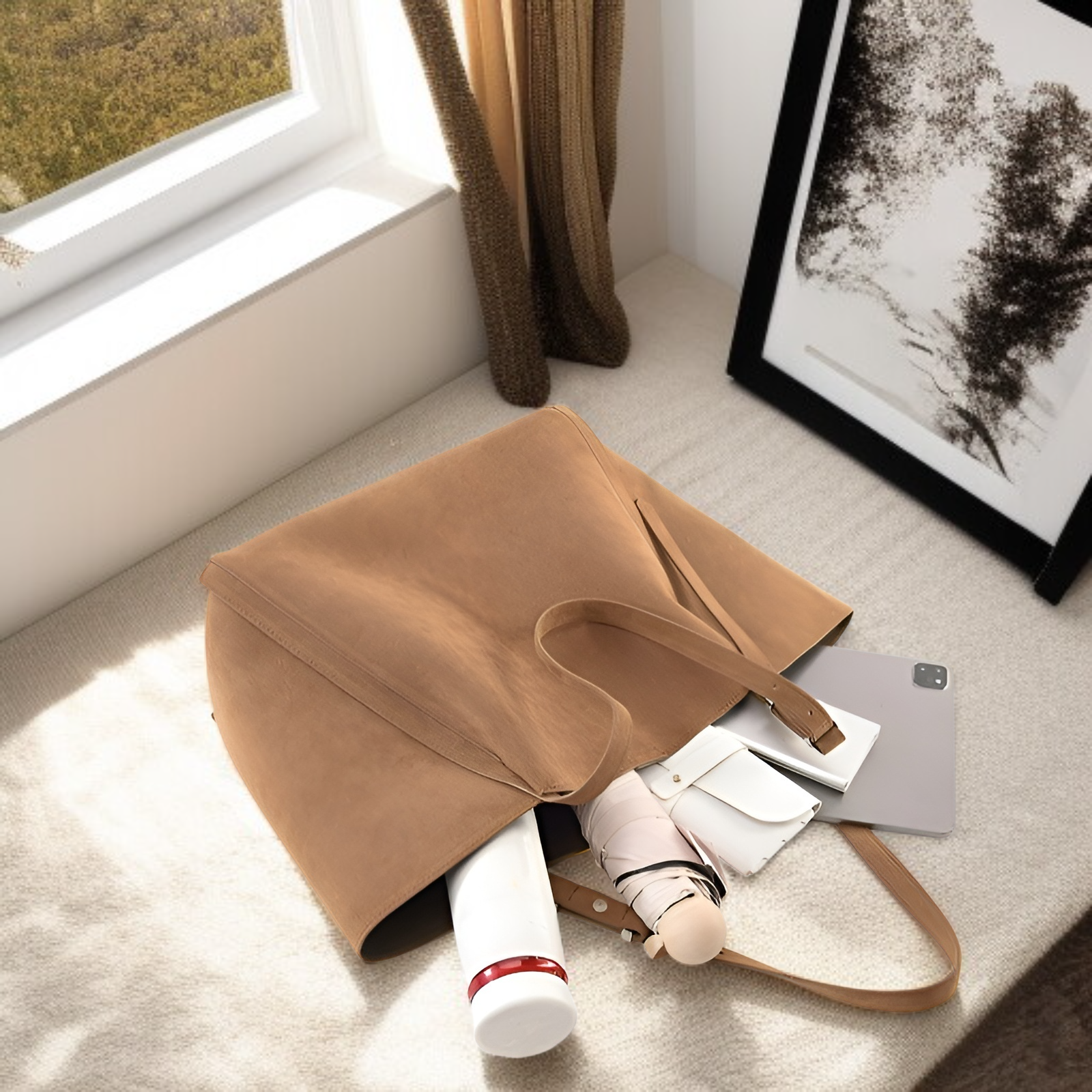 エレガントで多用途なトートバッグ