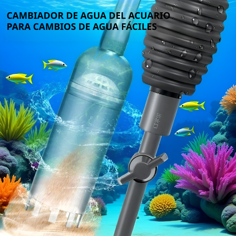 Herramienta mágica para limpiar y cambiar el agua de la pecera