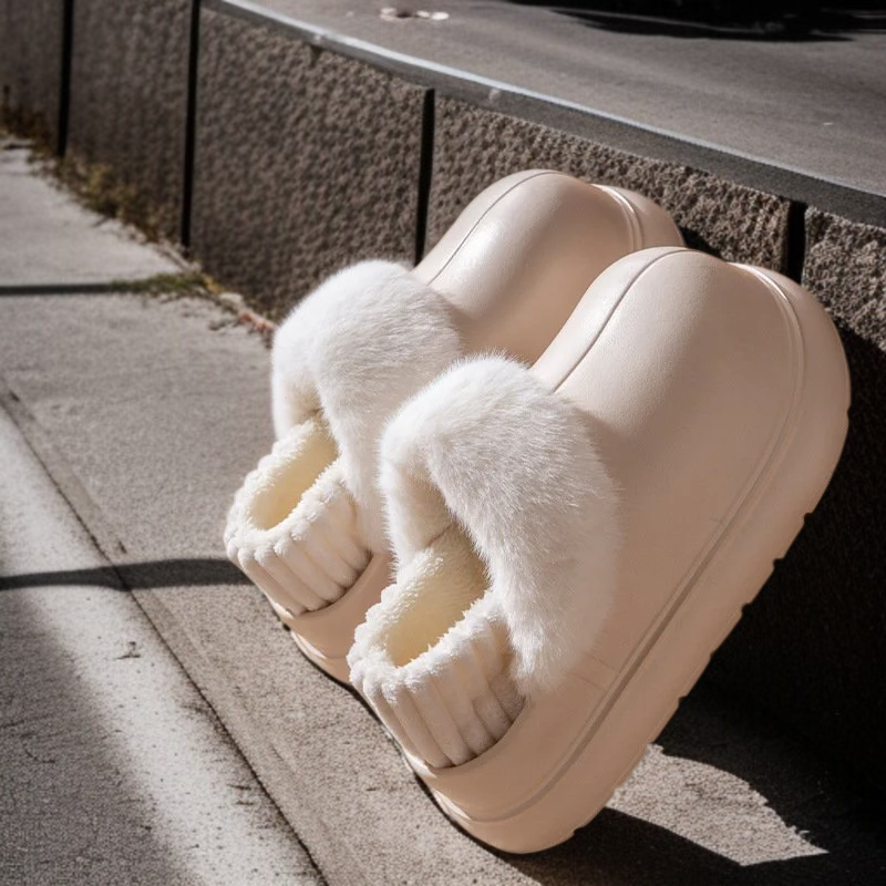 겨울용 두꺼운 바닥 분리형 보온 슬리퍼