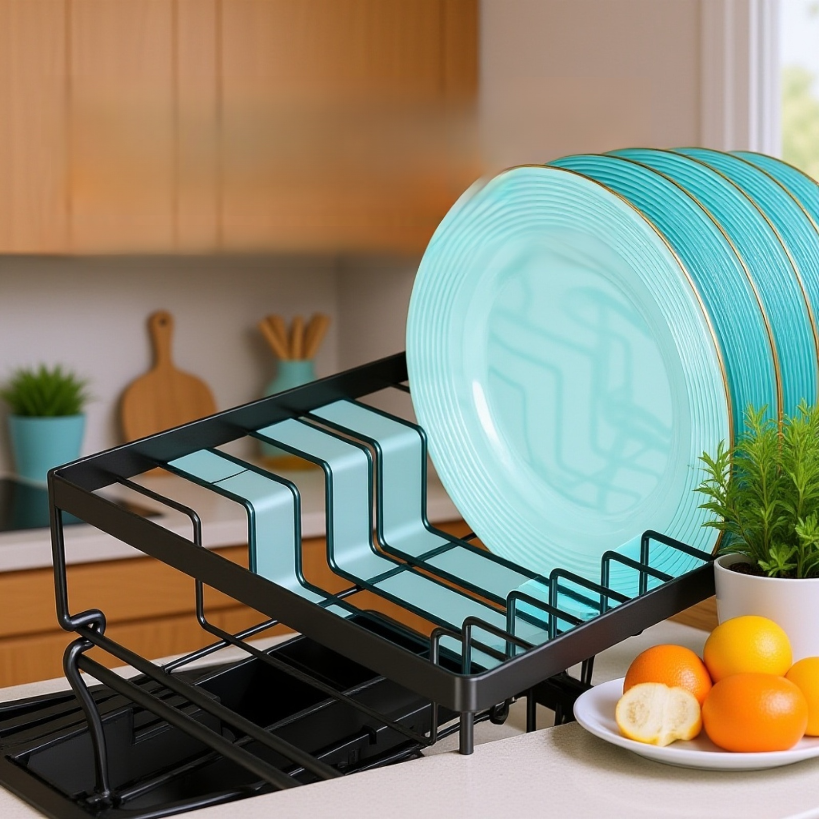 キッチン食器水切りラック