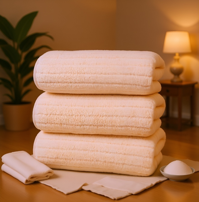 고급 소재로 제작된 코랄 슬림 타월