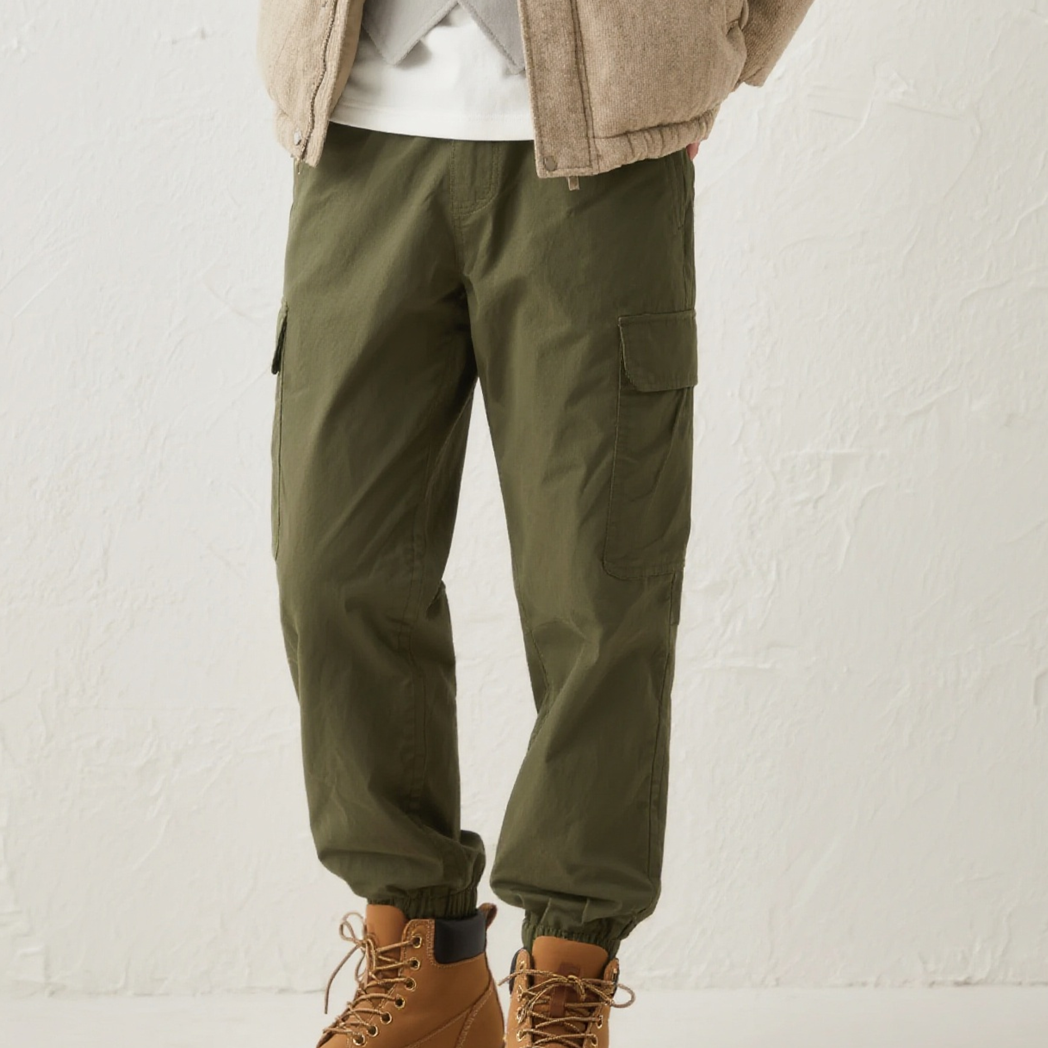 남성용 아웃도어 워크웨어 스타일 와이드 팬츠