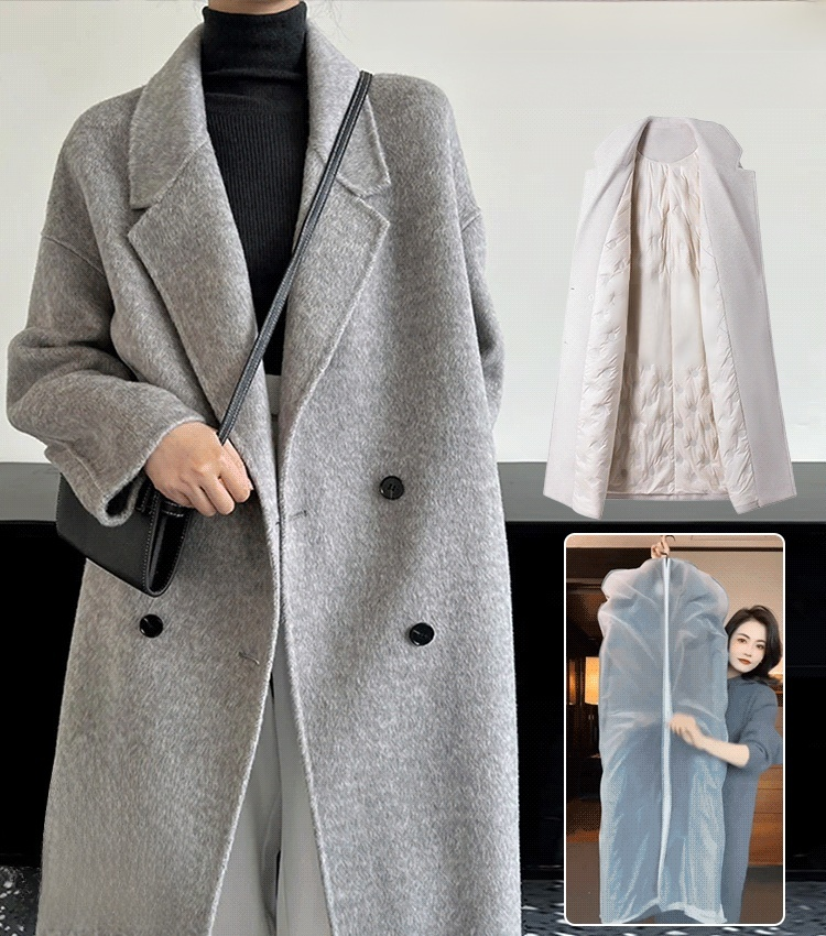 슬림핏 다운라인 울 코트