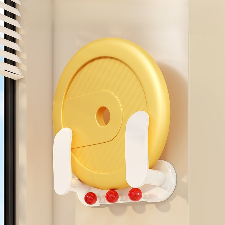 Light luxury style wall-mounted pot lid rack