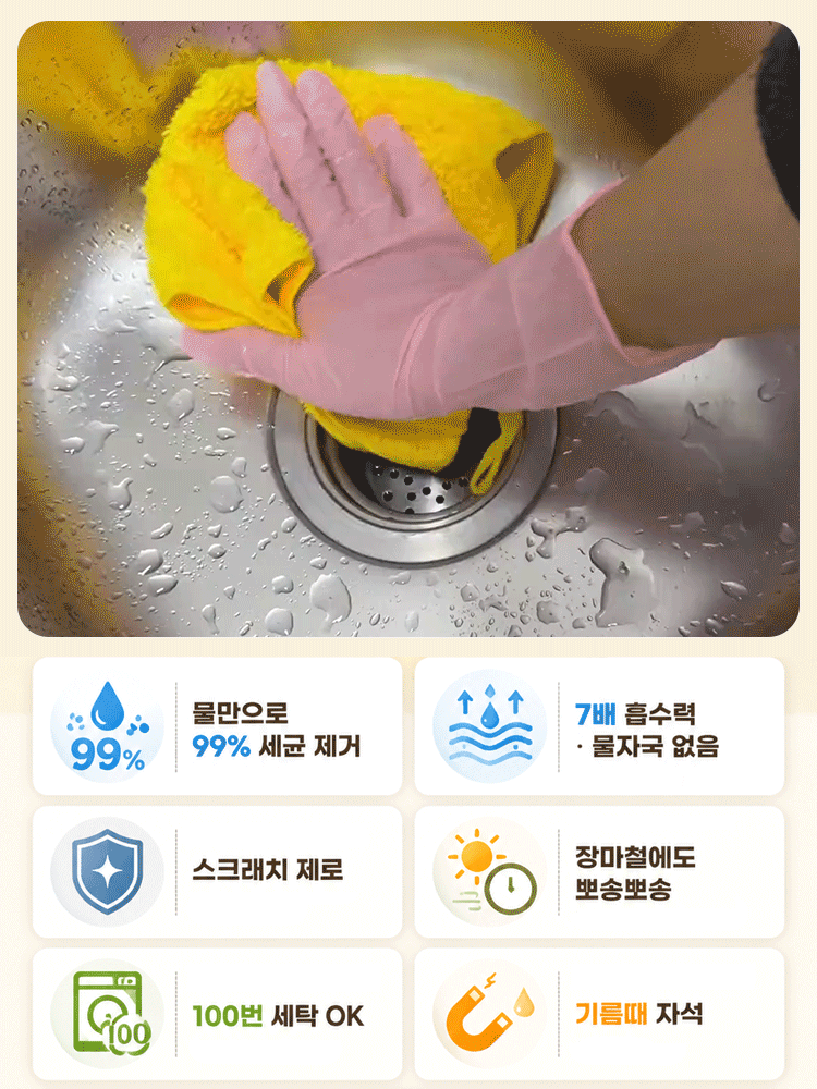 초극세사 다용도 클리닝 타월