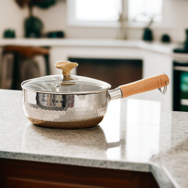 栄養補給ポット未コーティング小さなミルクポット和風雪パン赤ちゃん特別な栄養補給ポットステンレス鋼の赤ちゃん家庭用インスタントラーメンスープポット