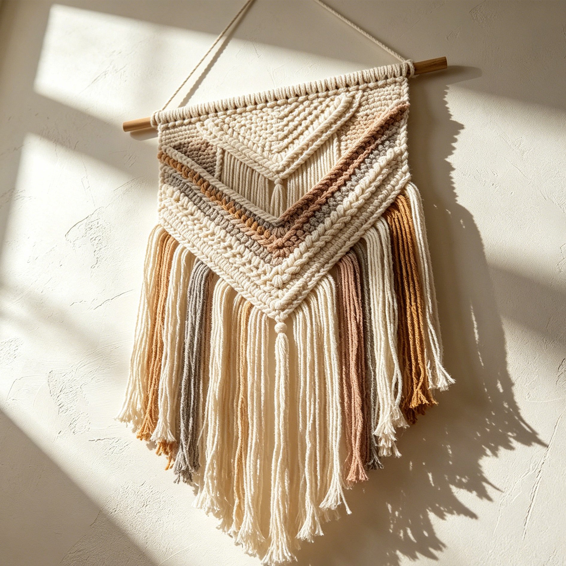 Handgefertigter Boho Wandteppich für moderne Wohnräume