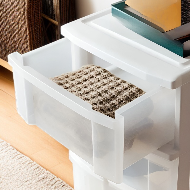 Caja de almacenamiento de plástico con cajones transparente para zapatos y ropa interior