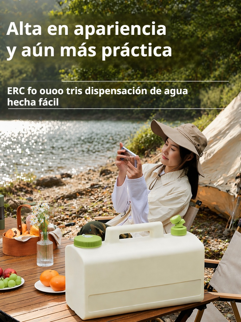 Recipiente de agua seguro para actividades al aire libre