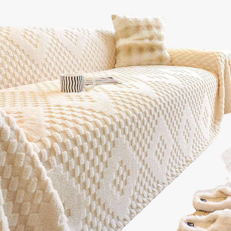 벨벳 스크래치 방지 두꺼운 소파세트 (블랫/커버/패드), 보온성 우수, 부드러운 감촉